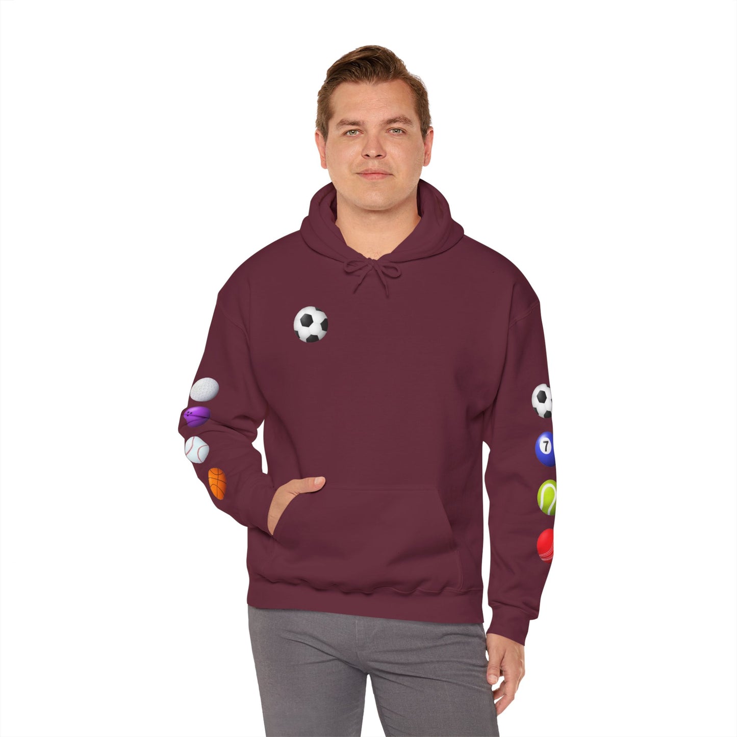 Sports-Themed Hoodie, Perfect for Athletes, Gifts for Sports Lovers, Cozy Sweatshirt for Game Days, Casual Wear