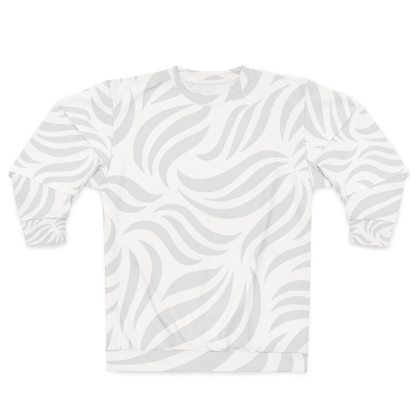 Stylish  Sweatshirt with Abstract Wave Design, Cozy Fall Fashion, Casual Wear, Gift for Friends, Everyday Comfort, Trendy Layering