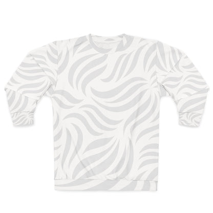 Stylish  Sweatshirt with Abstract Wave Design, Cozy Fall Fashion, Casual Wear, Gift for Friends, Everyday Comfort, Trendy Layering