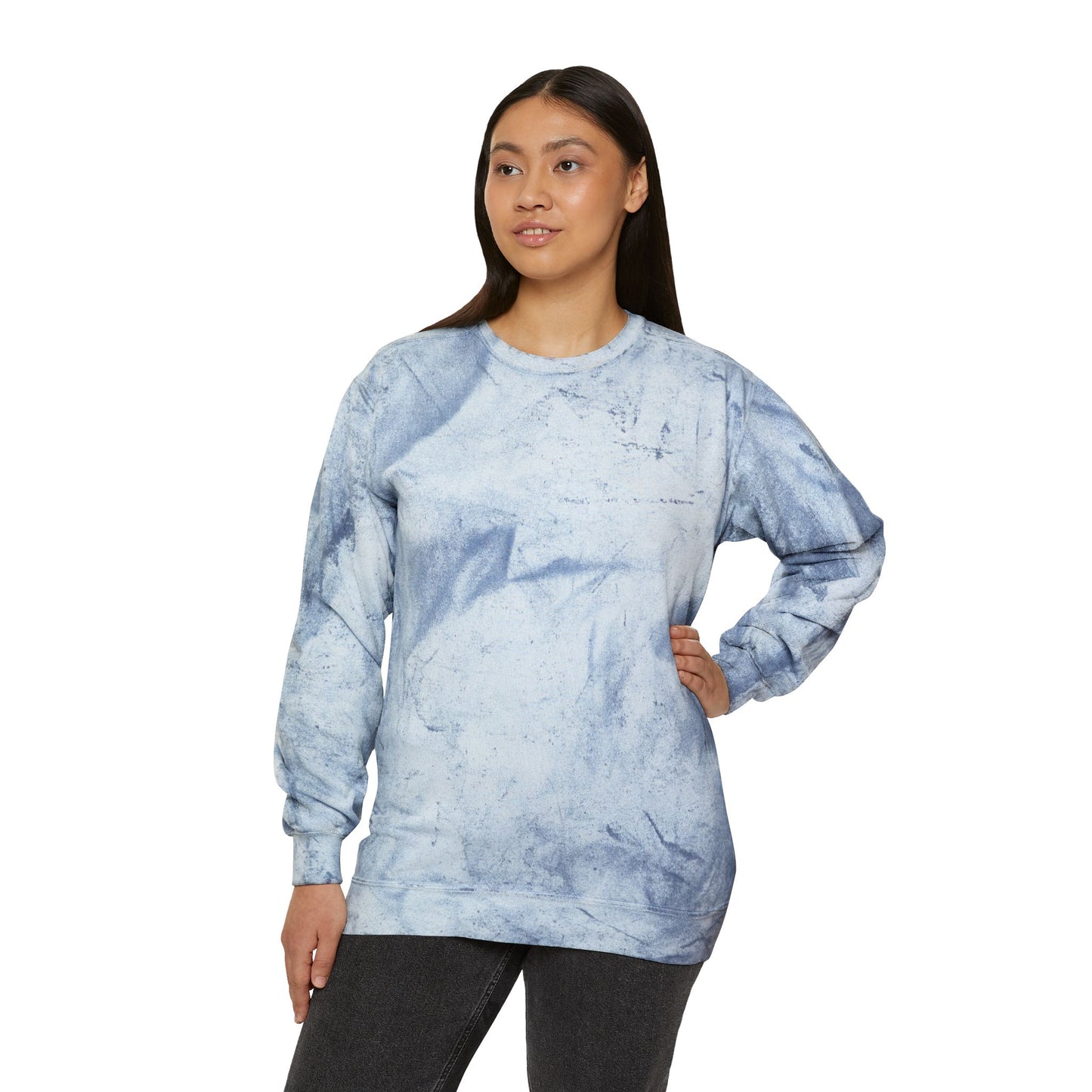 Color Blast  Crewneck Sweatshirt, Tie-Dye Pullover, Casual Hoodie, Trendy Gift for Her, Spring Fashion, Cozy Sweater