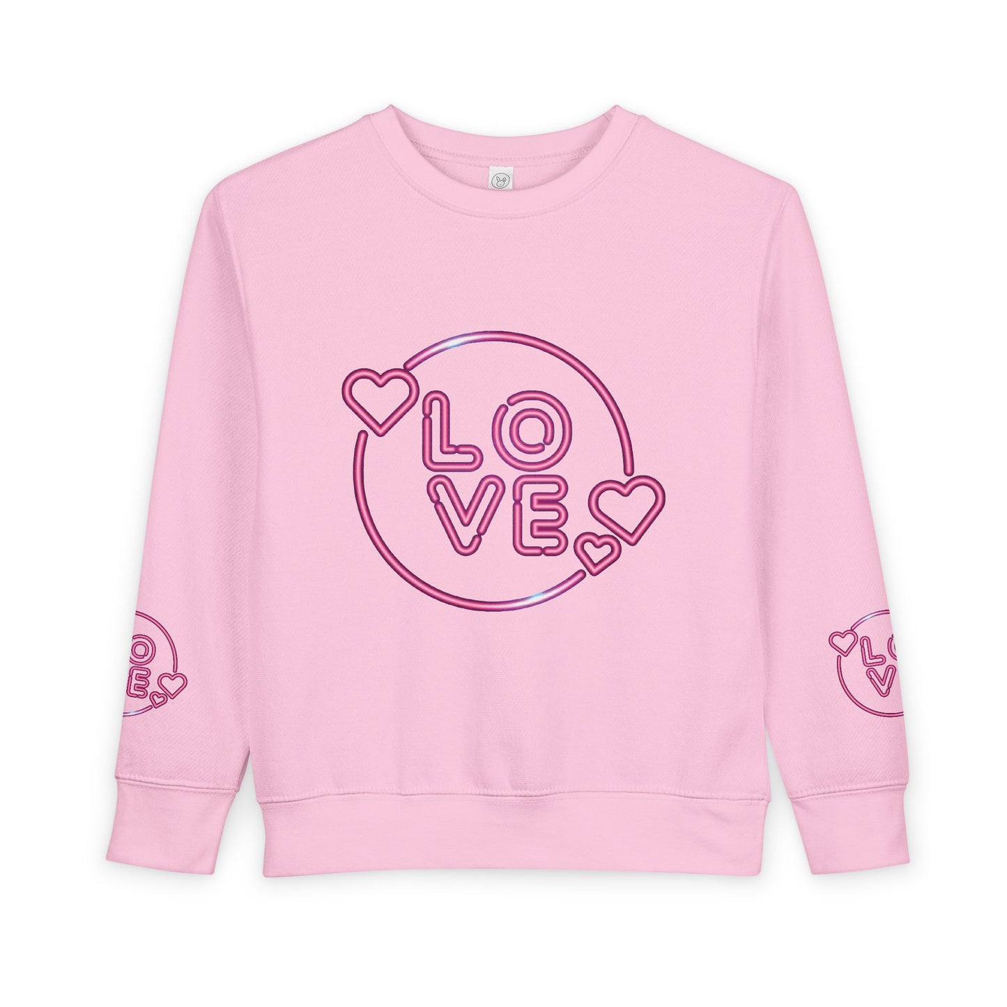 Charming Toddler Sweatshirt with 'Love' Print, Cozy Kids Pullover, Cute Gift for Birthdays, Playdates