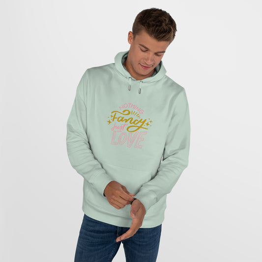 Nothing Fancy Just Love King Hooded Sweatshirt, Cozy Gift for Him, Valentine's Day Gift, Casual Wear, Everyday Comfort Sweatshirt