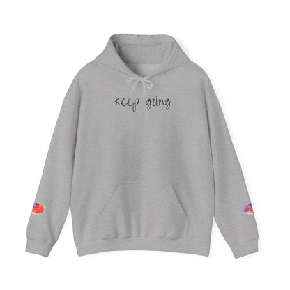 keep going design Heavy Blend™ Hooded Sweatshirt