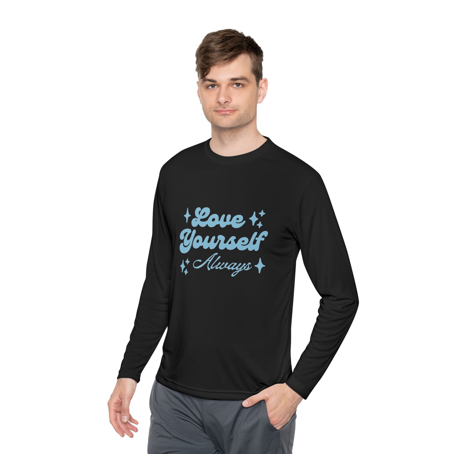Love Yourself Long Sleeve Tee |  Comfort Wear, Self-Care Gift, Inspirational Shirt, Casual Outfit, Modern Apparel