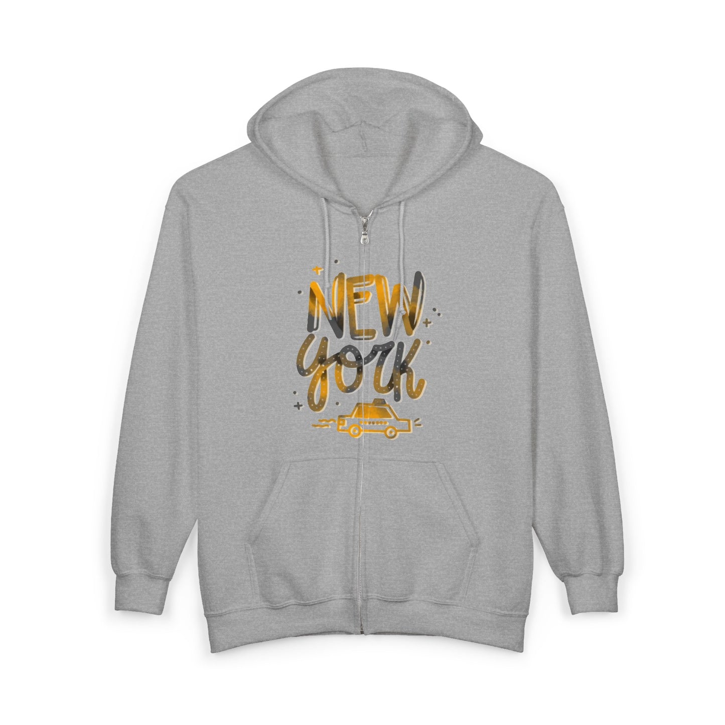 New York Adventure Hoodie,  Full Zip Sweatshirt, NYC Gift, Travel Fashion, Cool Streetwear, Casual Wear