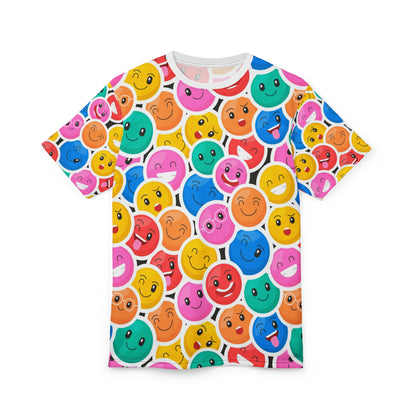 Colorful Emoji Tee, Fun & Quirky Graphic Shirt, Gift for Friends, Casual Wear, Birthday or Party Attire