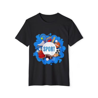 Sporty Recycled Organic T-Shirt for Active Lifestyle, Eco-Friendly Tee, Gift for Fitness Lovers, Perfect for Sports Events, Casual Wear