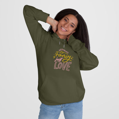 Nothing Fancy Just Love King Hooded Sweatshirt, Cozy Gift for Him, Valentine's Day Gift, Casual Wear, Everyday Comfort Sweatshirt