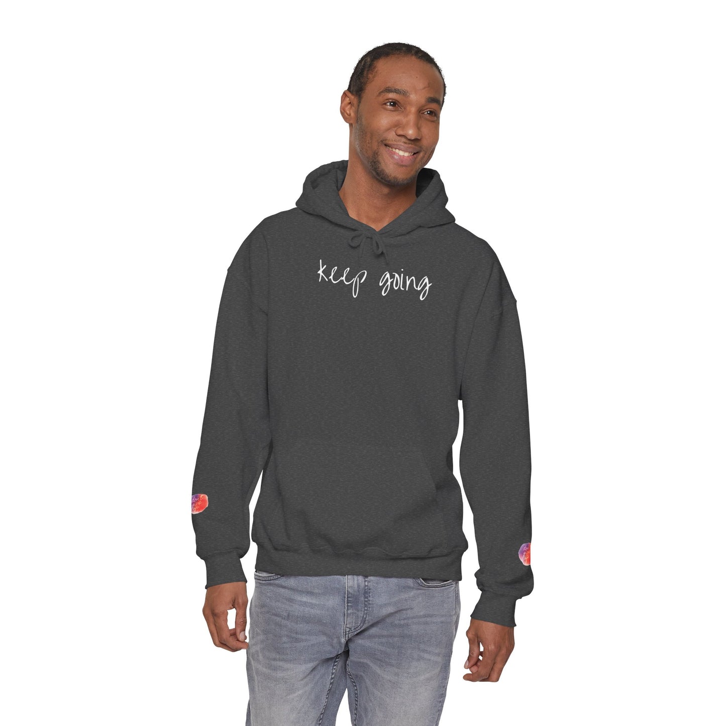 keep going design Heavy Blend™ Hooded Sweatshirt