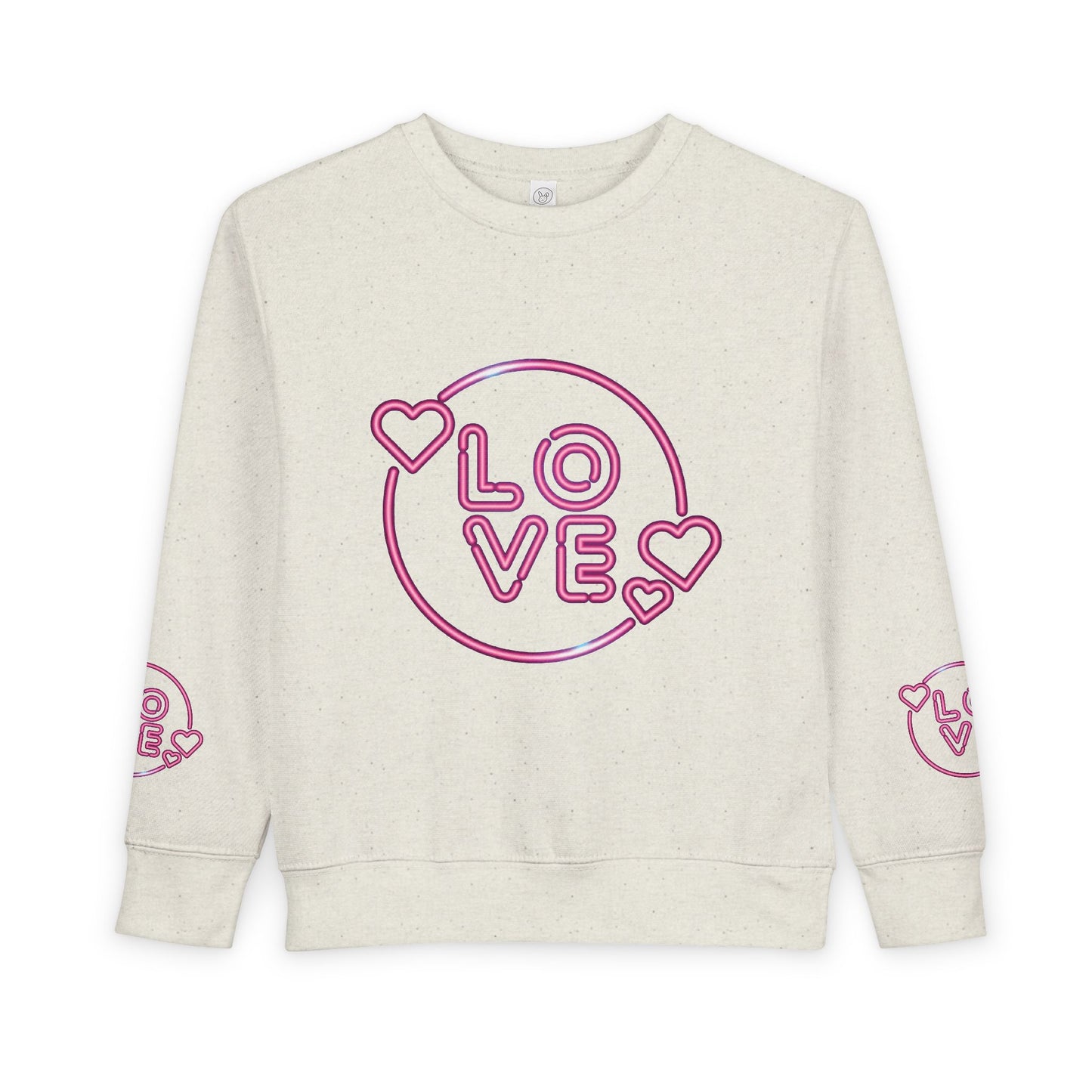 Charming Toddler Sweatshirt with 'Love' Print, Cozy Kids Pullover, Cute Gift for Birthdays, Playdates