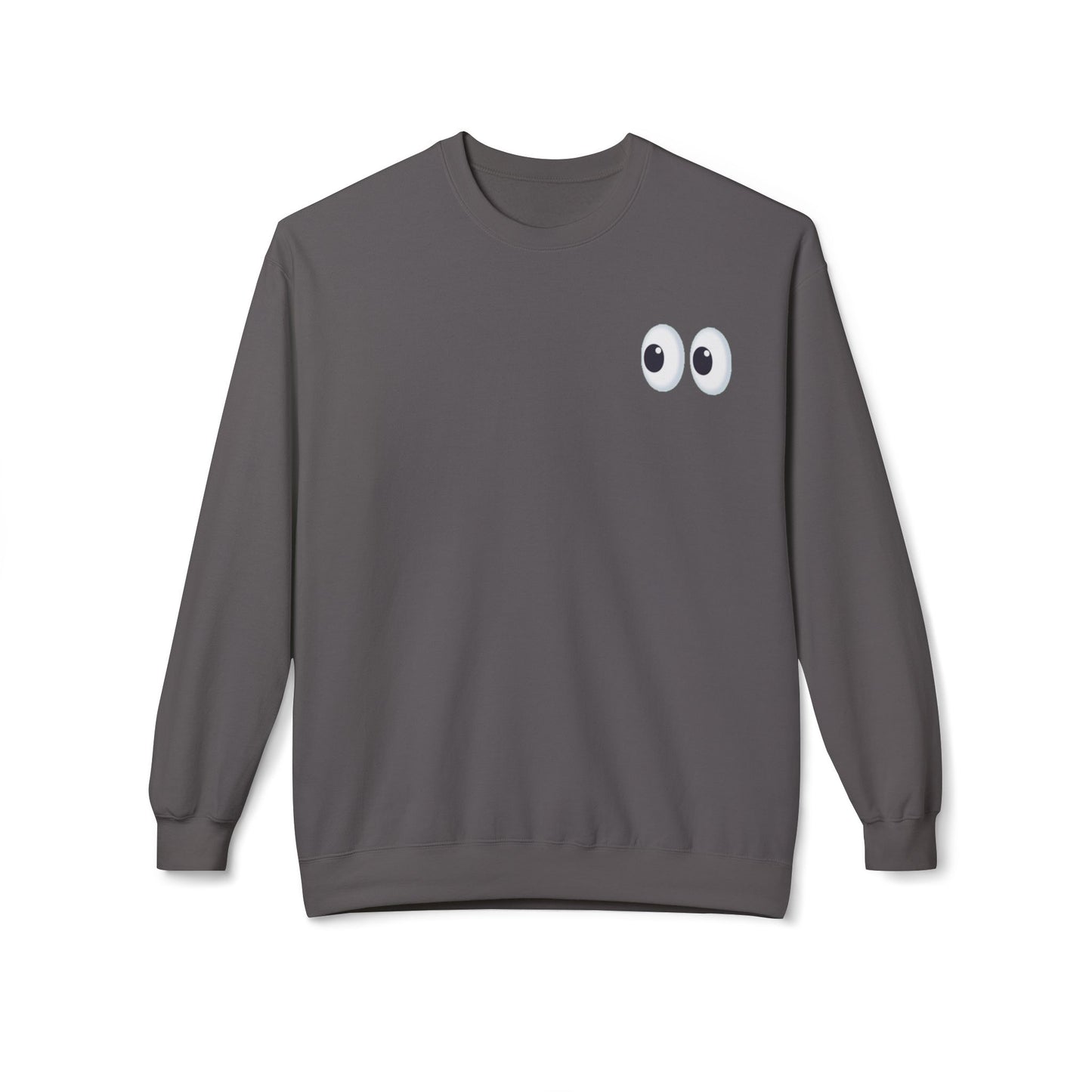 Cute Eyes Crewneck Sweatshirt, Cozy  Fleece, Perfect for Gifts, Casual Wear, Everyday Comfort