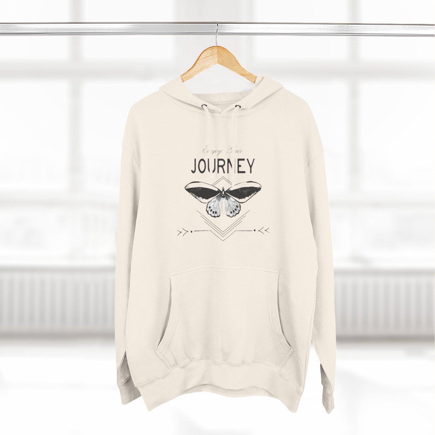 Journey Fleece Hoodie - Cozy White Pullover for Adventurers