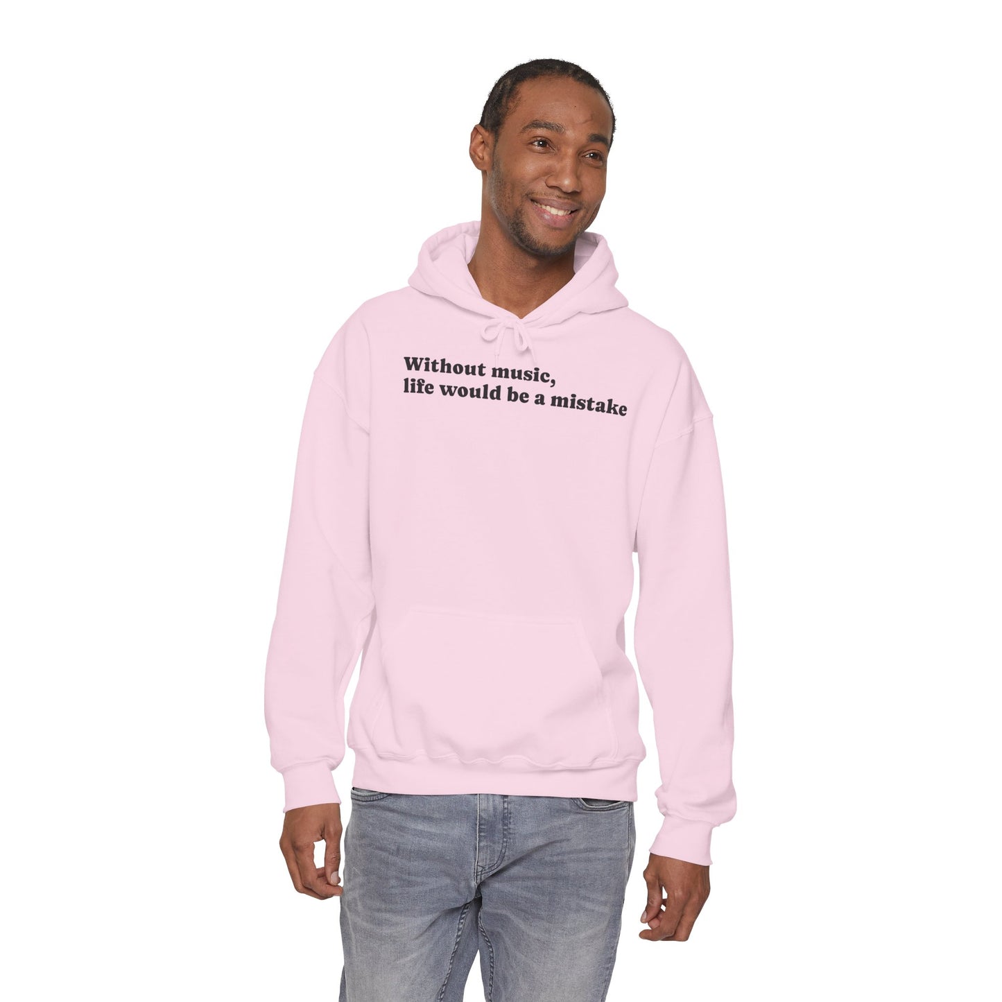 Music Lovers  Hooded Sweatshirt – 'Without Music, Life Would Be a Mistake'