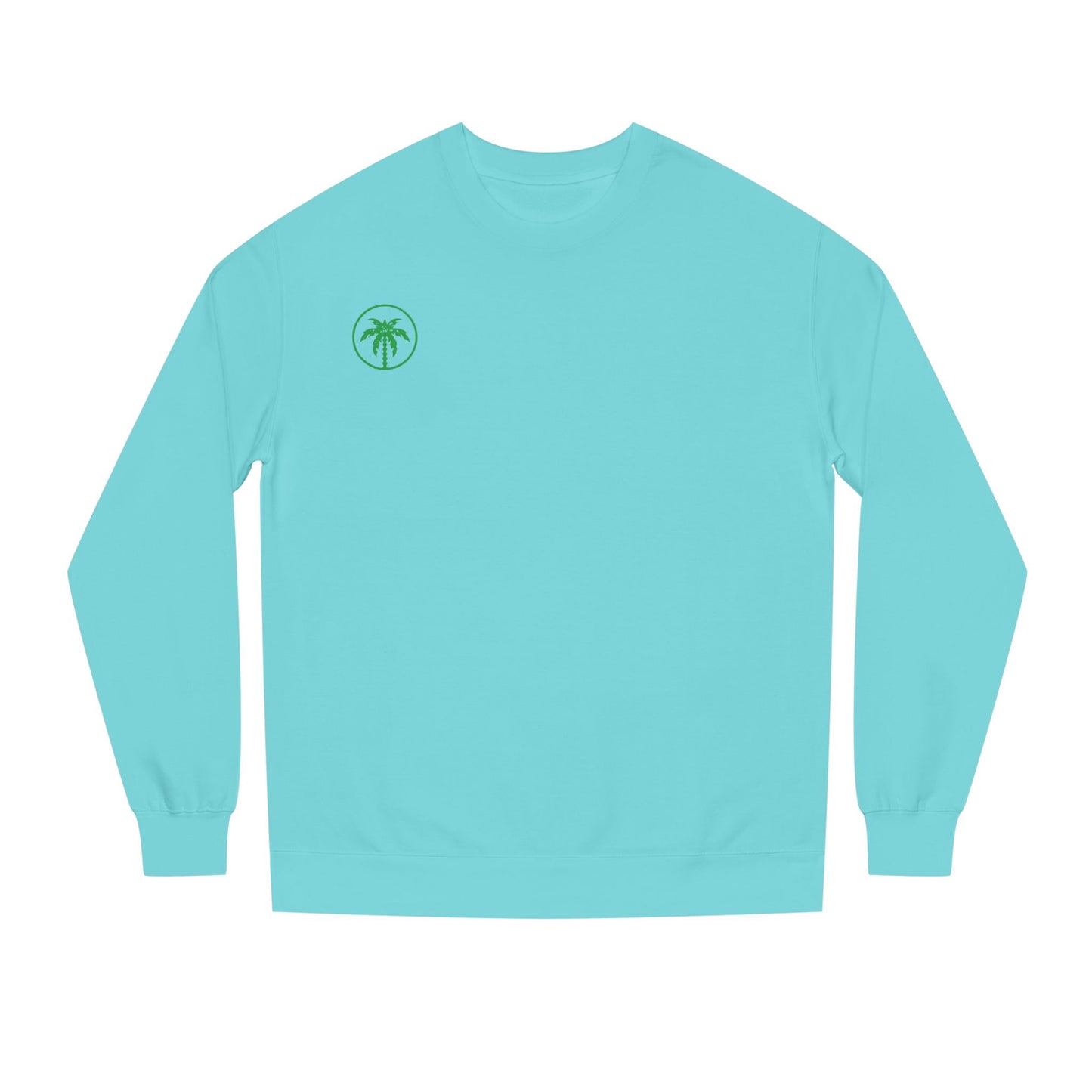 Palm Tree Crew Neck Sweatshirt, Casual Wear, Beach Vibes Apparel, Everyday Comfort, Gift for Him or Her
