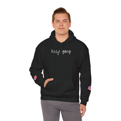 keep going design Heavy Blend™ Hooded Sweatshirt