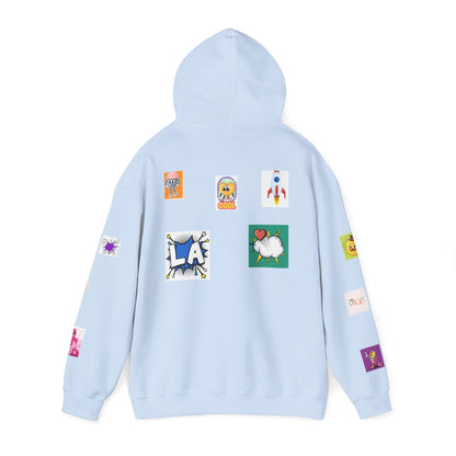 Colorful Graphic Hoodie, Fun Streetwear Sweatshirt,  Fashion, Casual Wear, Unique Gift, Trendy Apparel