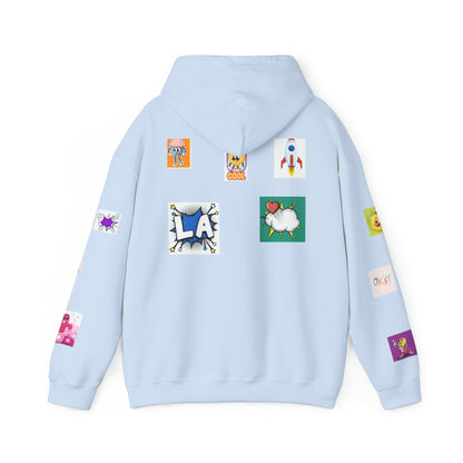 Colorful Graphic Hoodie, Fun Streetwear Sweatshirt,  Fashion, Casual Wear, Unique Gift, Trendy Apparel