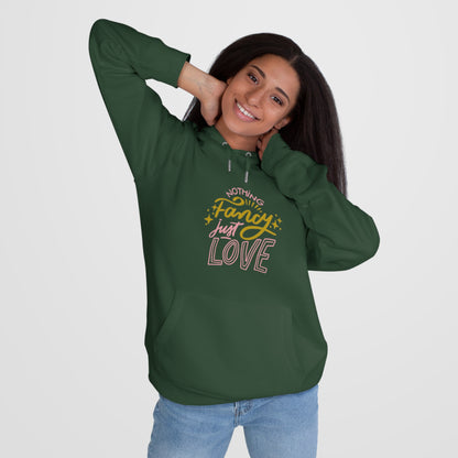 Nothing Fancy Just Love King Hooded Sweatshirt, Cozy Gift for Him, Valentine's Day Gift, Casual Wear, Everyday Comfort Sweatshirt