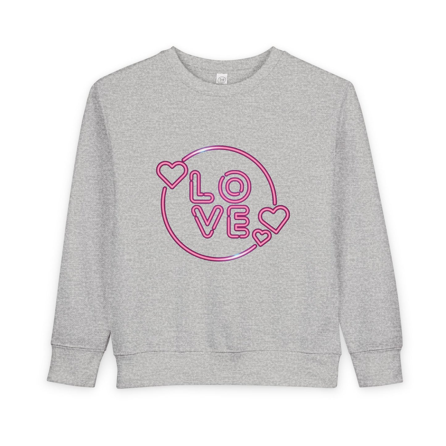 Toddler Love Sweatshirt, Cute Children's Sweatshirt, Kids  Gift, Cozy Toddler Apparel, Heart Design Sweatshirt