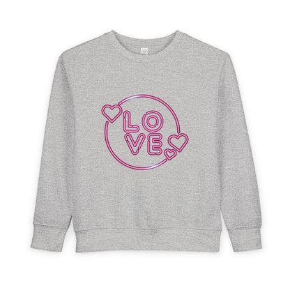 Toddler Love Sweatshirt, Cute Children's Sweatshirt, Kids  Gift, Cozy Toddler Apparel, Heart Design Sweatshirt