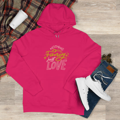 Nothing Fancy Just Love King Hooded Sweatshirt, Cozy Gift for Him, Valentine's Day Gift, Casual Wear, Everyday Comfort Sweatshirt