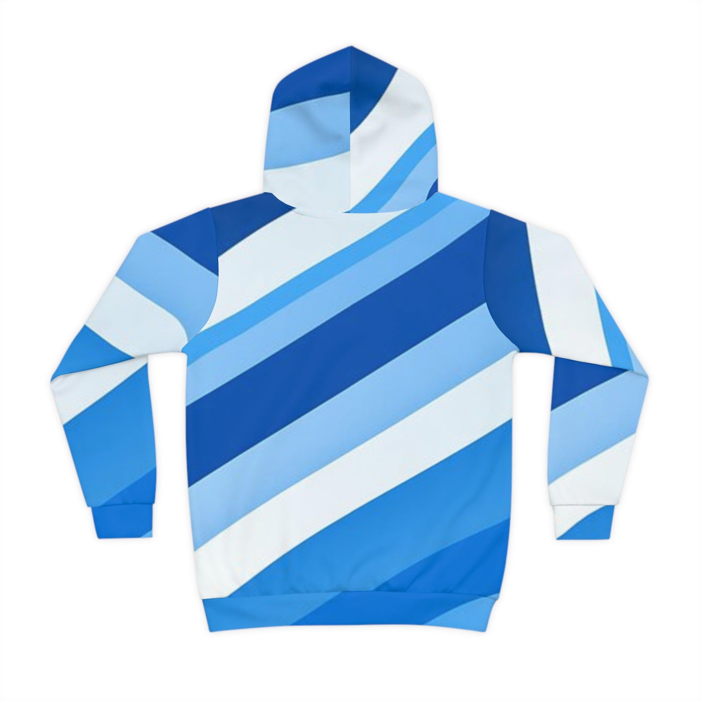 Vibrant Blue Striped Children's Hoodie, Cozy Kid's Apparel, Perfect for Playdates, Casual Wear, Birthday Gifts, Everyday Comfort