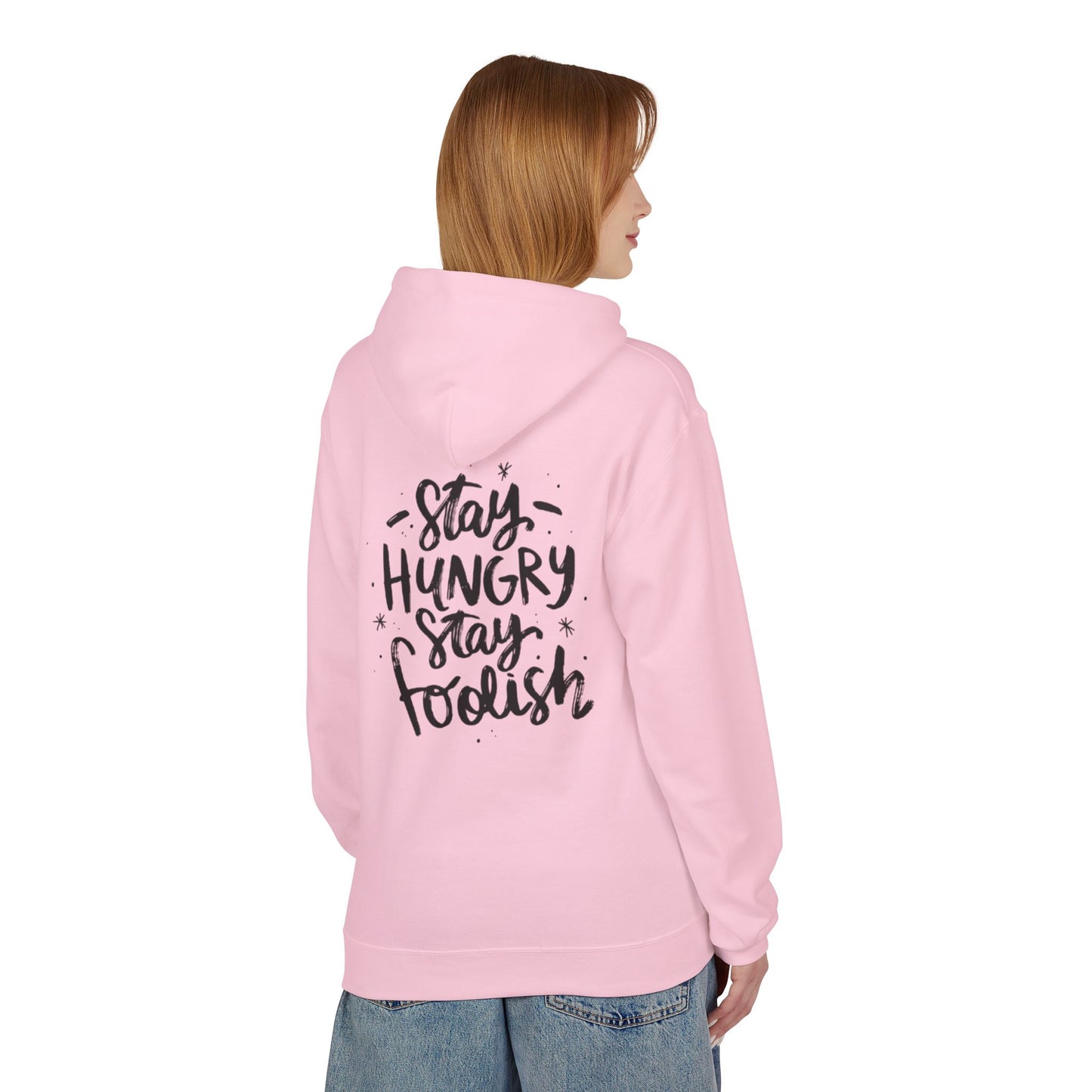 Inspirational Fleece Hoodie - Stay Hungry Stay Foolish, Sweatshirt, Cozy Gift, Motivational Apparel, Everyday Style