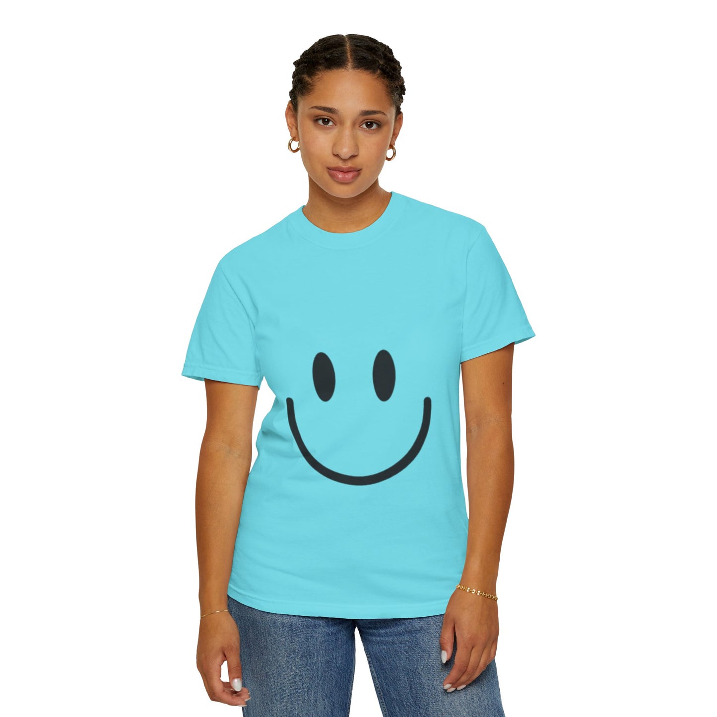 Smiley Face  T-Shirt, Fun Graphic Tee, Casual Wear, Gift for Friends, Positive Vibes Shirt, Happy Birthday Gift, Summer Essentials