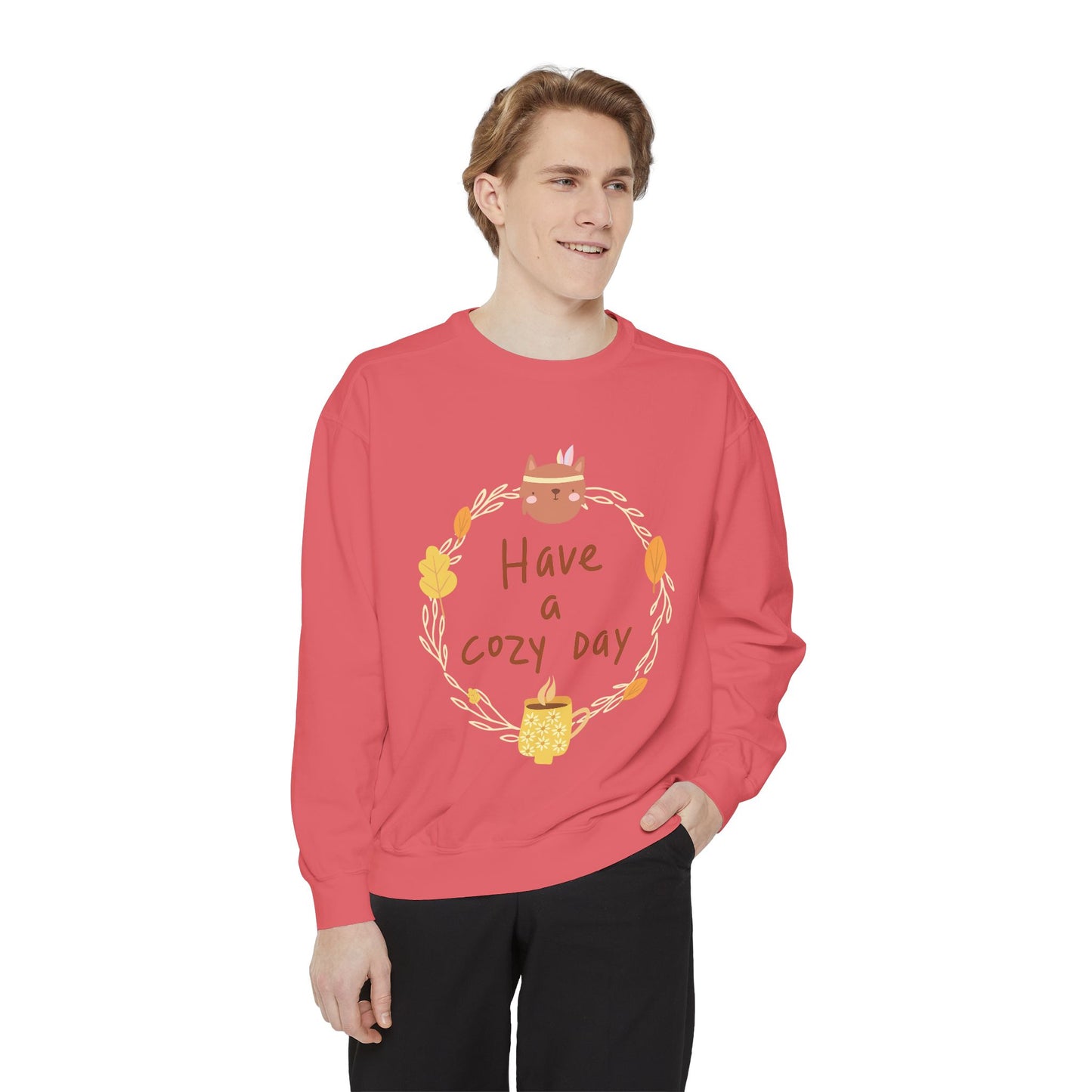 Cozy Day Sweatshirt | Garment-Dyed | Cute Fall Fashion, Everyday Wear, Gift for Her, Relaxed Style, Autumn Apparel