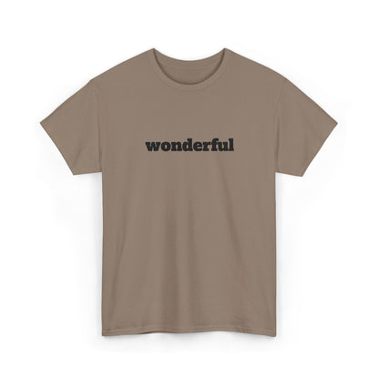 Wonderful Vibes  Heavy Cotton Tee, Casual Graphic Tee, Gift for Friends, Positive Affirmation Shirt, Everyday Wear, Birthday Gift