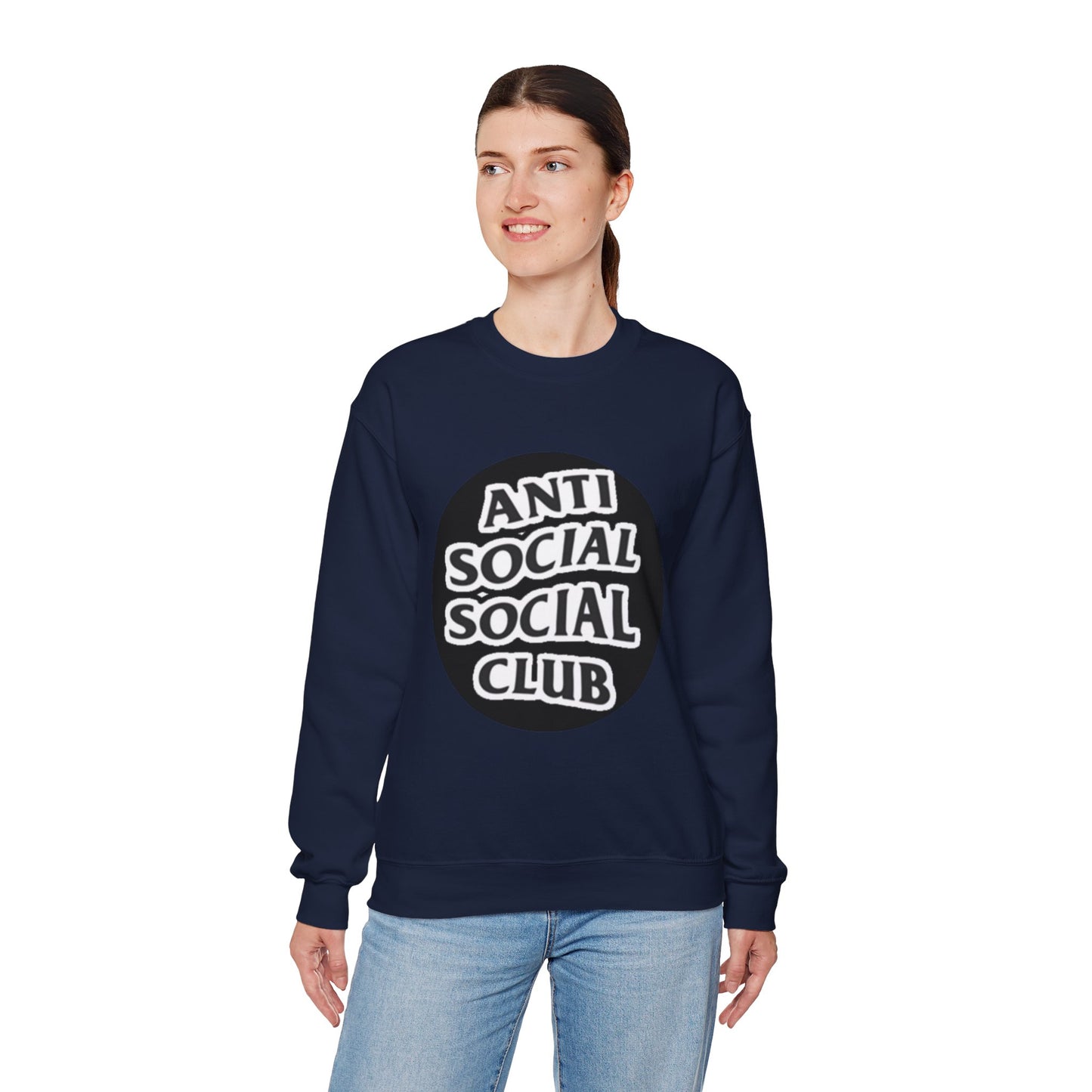 Crewneck Sweatshirt - Anti Social Club Edition, Cozy Sweatshirt, Streetwear Fashion, Gift for Introverts, Lounge Wear, Casual Outfit