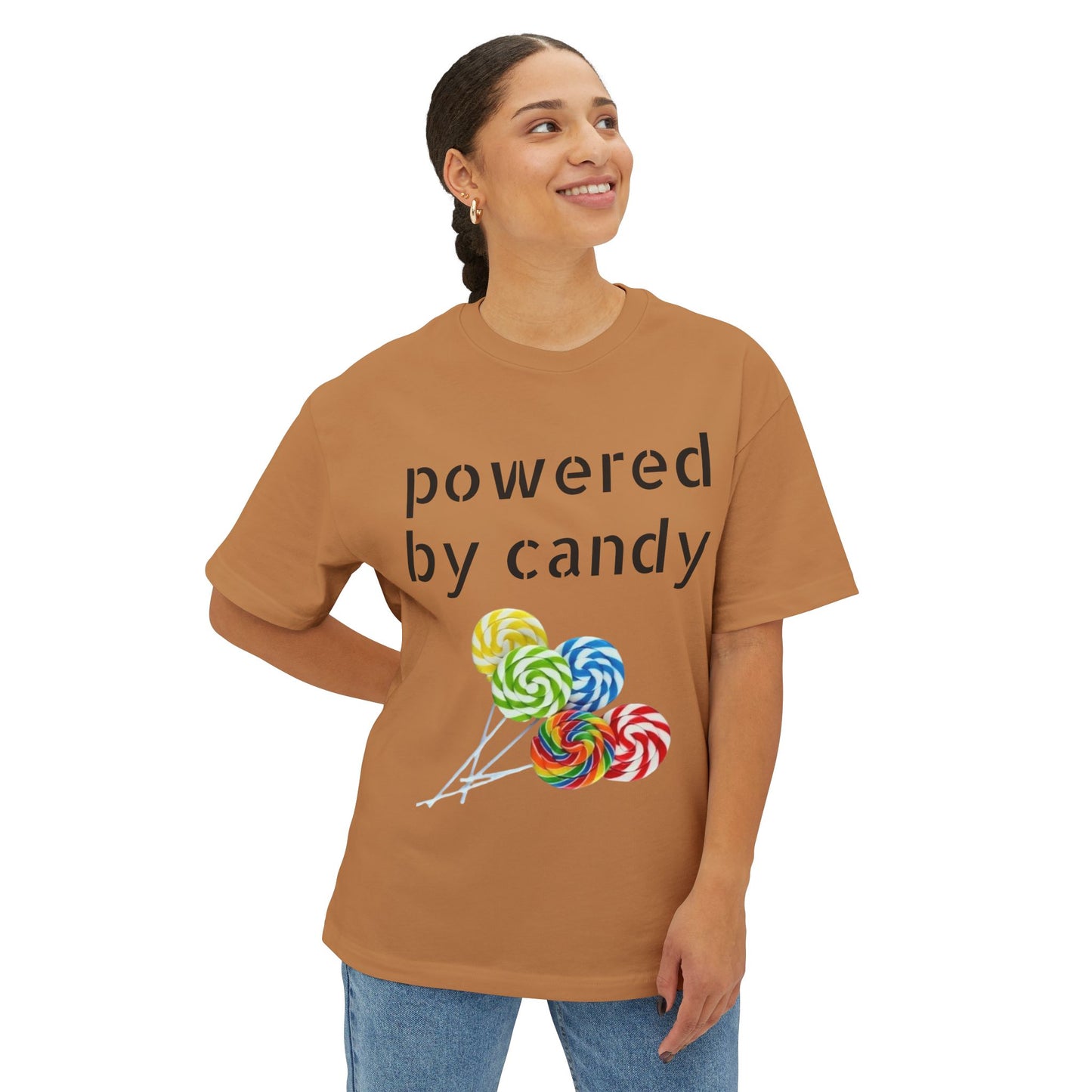 Candy-Themed  Oversized Boxy Tee, Sweet Treat Shirt, Fun Summer Tee, Trendy Casual Wear, Gift for Candy Lovers, Party Shirt, [...]