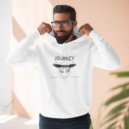 Journey Fleece Hoodie - Cozy White Pullover for Adventurers