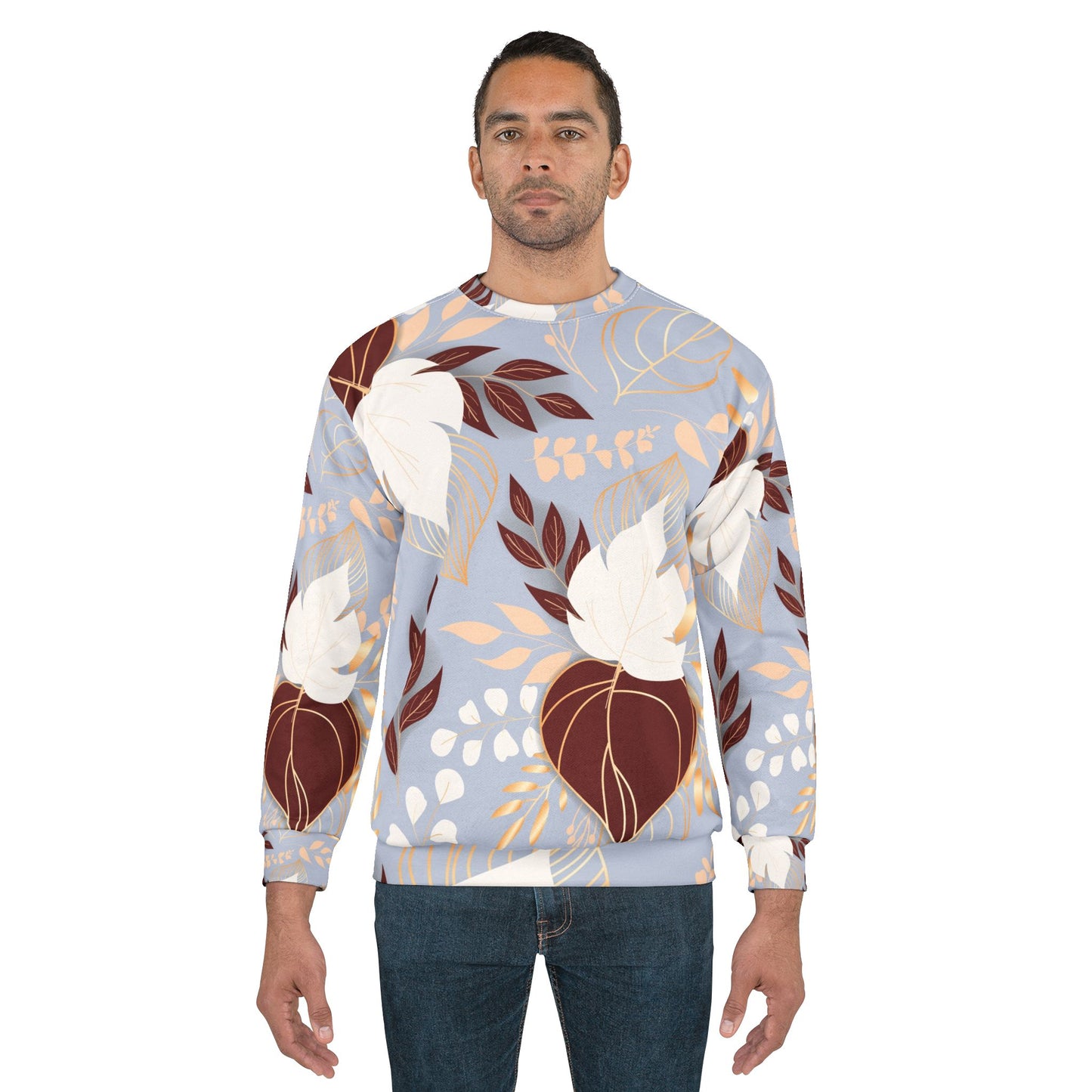 Floral AOP  Sweatshirt - Cozy Autumn Vibes, Perfect for Gifting, Casual Wear, Fall Layers, Nature Lover Apparel