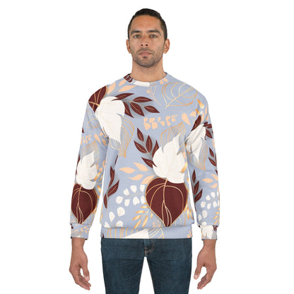 Floral AOP  Sweatshirt - Cozy Autumn Vibes, Perfect for Gifting, Casual Wear, Fall Layers, Nature Lover Apparel