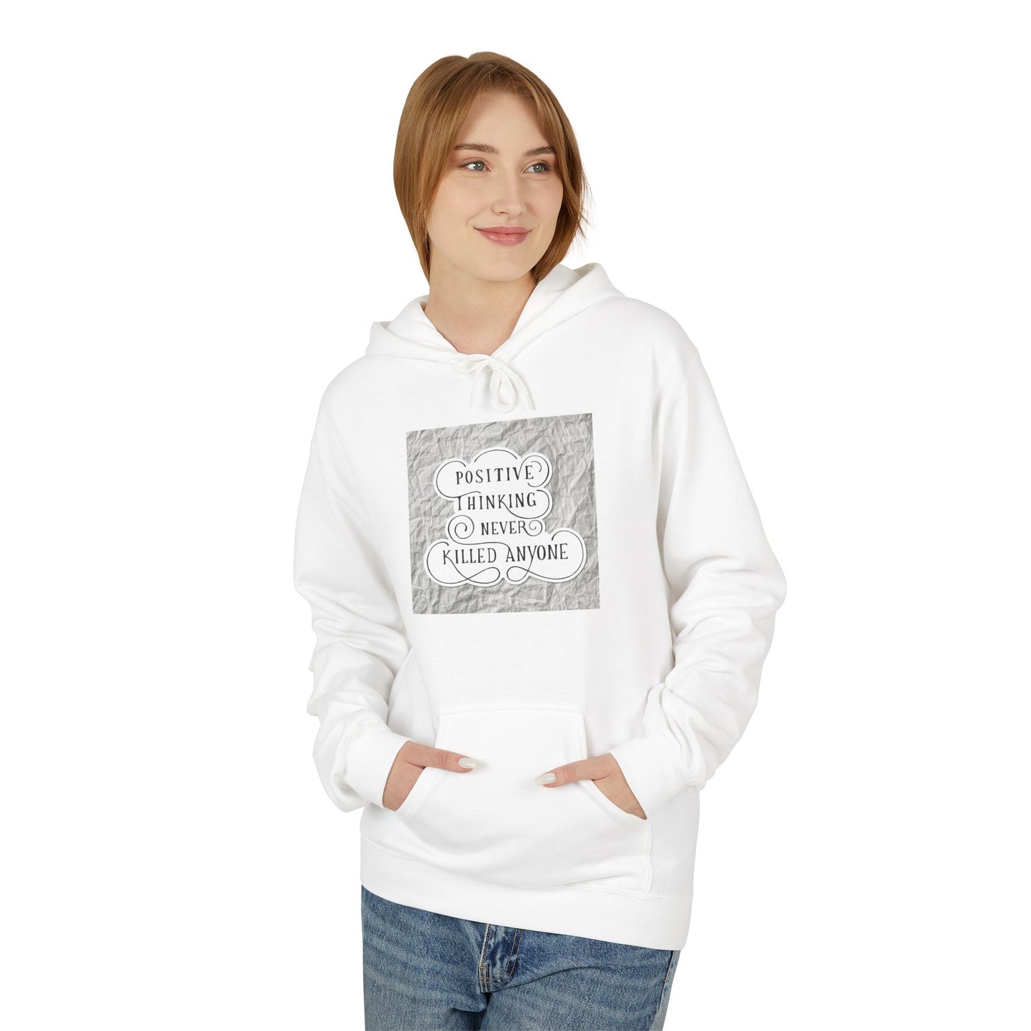 Positive Vibes  Fleece Hoodie | Cozy, Casual Apparel for Friends, Gift for Occasions, Perfect for Everyday Wear