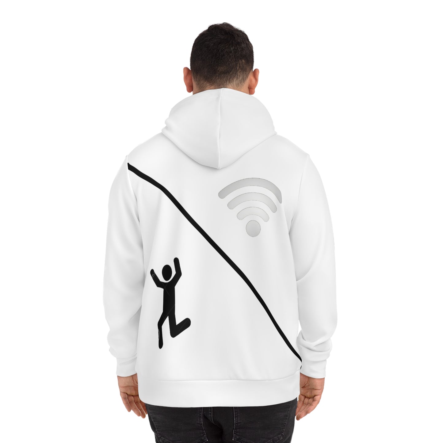 Half Human Half Wi-Fi Hoodie, Trendy Sweatshirt for Tech Lovers, Unique Gift for Geeks, Perfect for Everyday Wear, Internet Culture Apparel