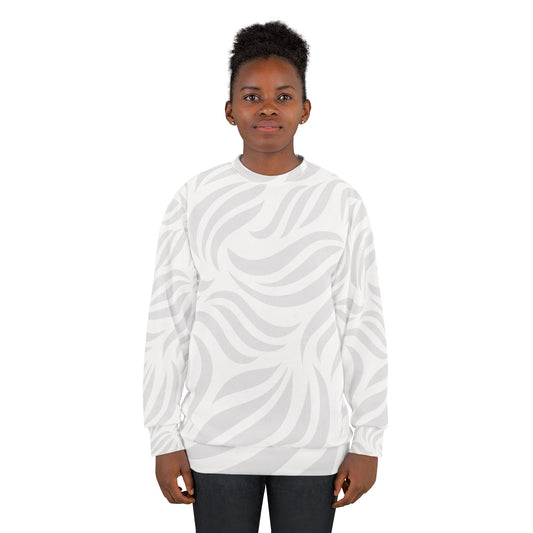Stylish  Sweatshirt with Abstract Wave Design, Cozy Fall Fashion, Casual Wear, Gift for Friends, Everyday Comfort, Trendy Layering