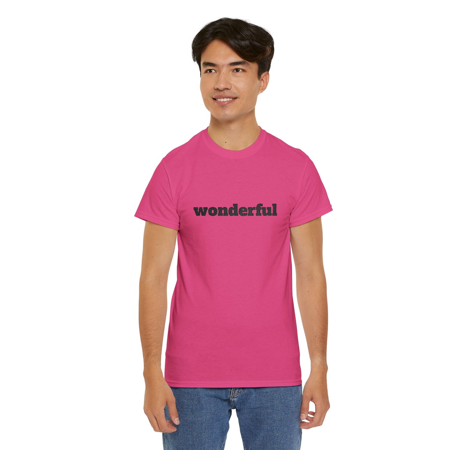 Wonderful Vibes  Heavy Cotton Tee, Casual Graphic Tee, Gift for Friends, Positive Affirmation Shirt, Everyday Wear, Birthday Gift