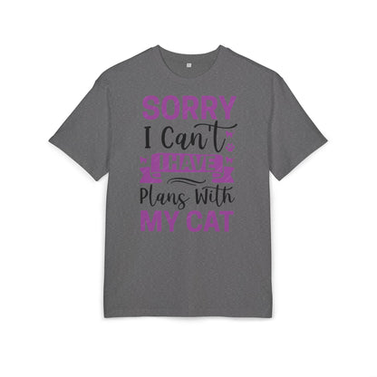 Cat Lover's Oversize Tee: Sorry I Can't, I Have Plans With My Cat - Funny Pet Tee, Gift for Cat Owners, Casual Everyday Wear, [...]