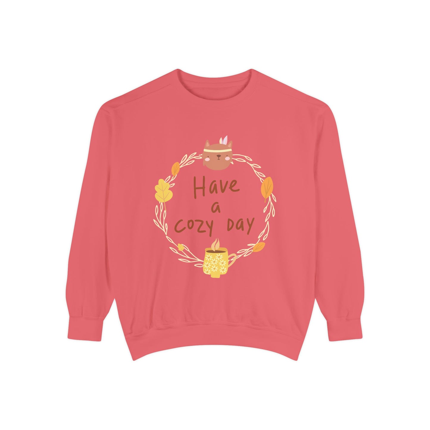 Cozy Day Sweatshirt | Garment-Dyed | Cute Fall Fashion, Everyday Wear, Gift for Her, Relaxed Style, Autumn Apparel