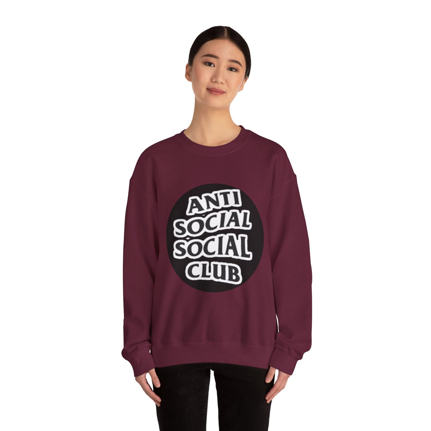 Crewneck Sweatshirt - Anti Social Club Edition, Cozy Sweatshirt, Streetwear Fashion, Gift for Introverts, Lounge Wear, Casual Outfit