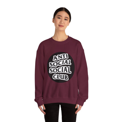 Crewneck Sweatshirt - Anti Social Club Edition, Cozy Sweatshirt, Streetwear Fashion, Gift for Introverts, Lounge Wear, Casual Outfit