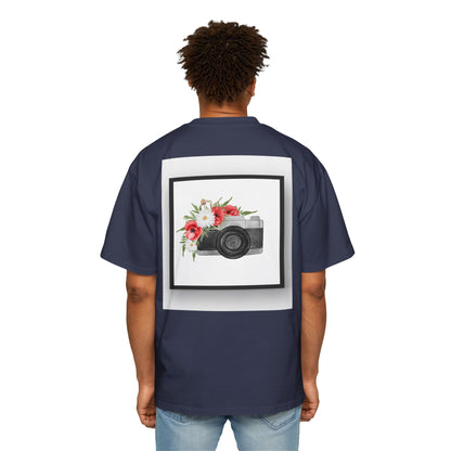 Floral Camera Oversized Tee, Photography Lover Shirt, Casual Graphic T-Shirt, Gift for Creatives, Trendy Streetwear