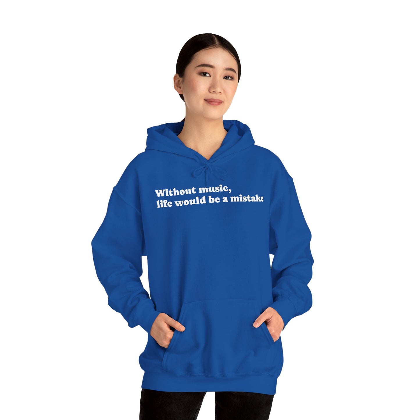Music Lovers  Hooded Sweatshirt – 'Without Music, Life Would Be a Mistake'