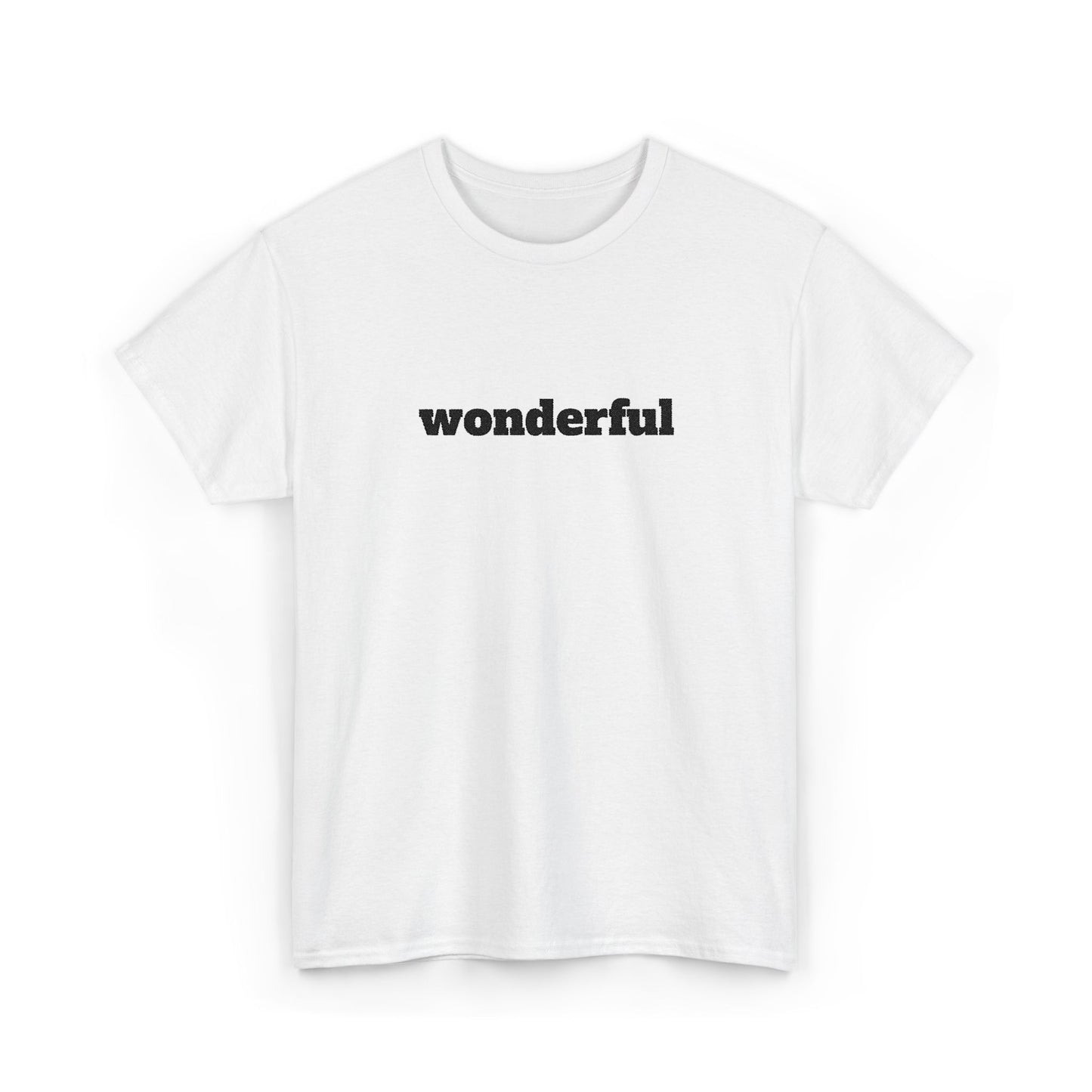 Wonderful Vibes  Heavy Cotton Tee, Casual Graphic Tee, Gift for Friends, Positive Affirmation Shirt, Everyday Wear, Birthday Gift