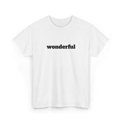 Wonderful Vibes  Heavy Cotton Tee, Casual Graphic Tee, Gift for Friends, Positive Affirmation Shirt, Everyday Wear, Birthday Gift
