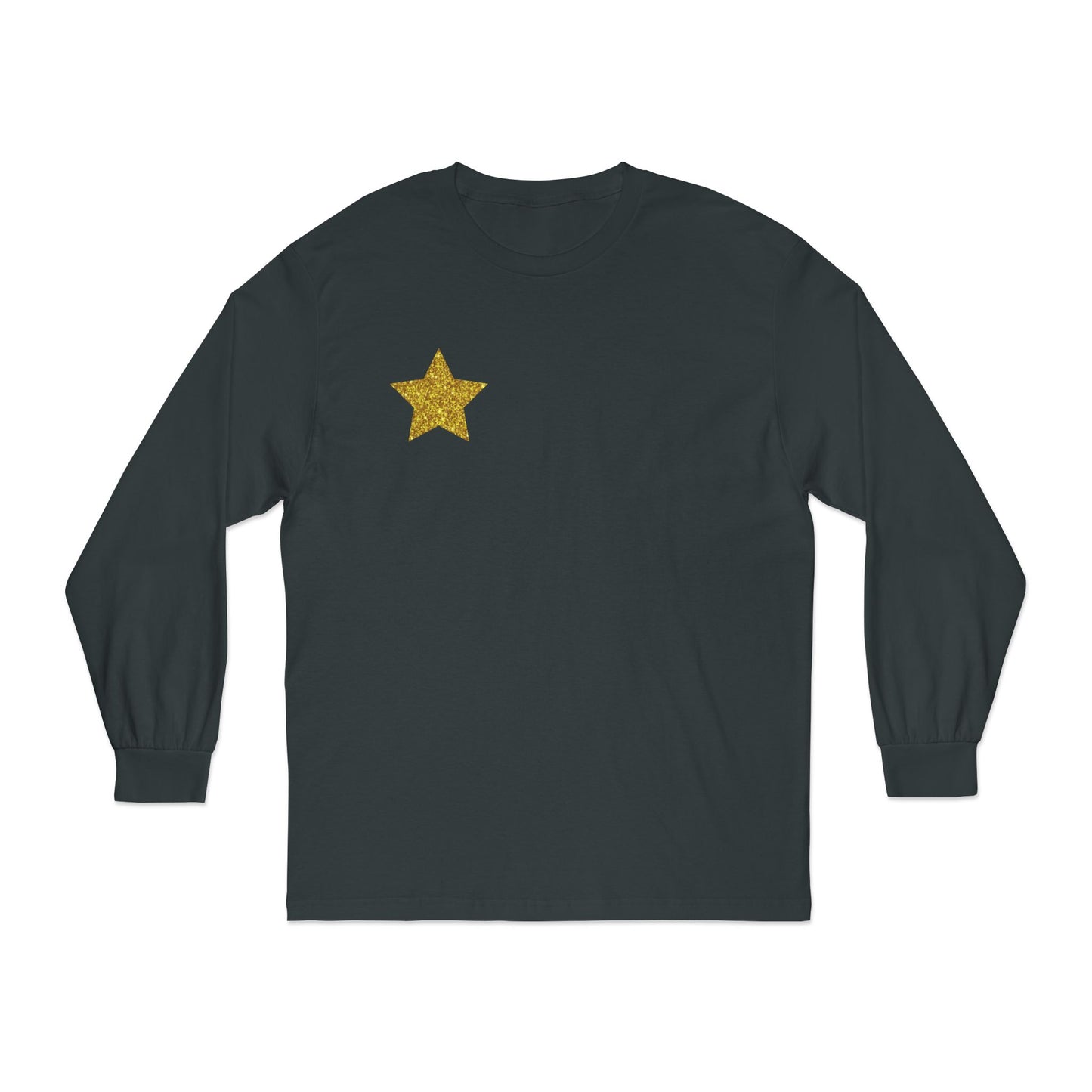 Golden Star  Long Sleeve T-Shirt, Casual Shirt, Gift for Her, Holiday Apparel, Everyday Wear, Comfortable Style