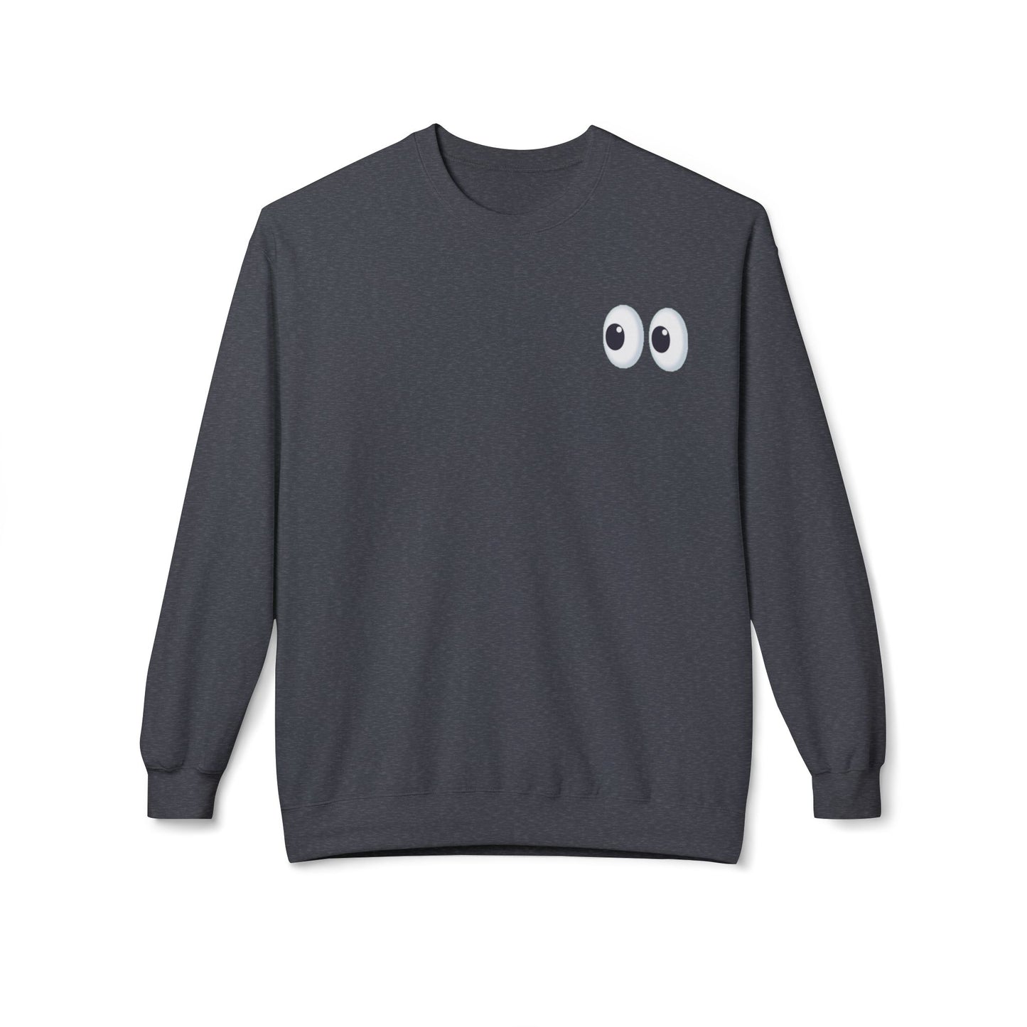 Cute Eyes Crewneck Sweatshirt, Cozy  Fleece, Perfect for Gifts, Casual Wear, Everyday Comfort