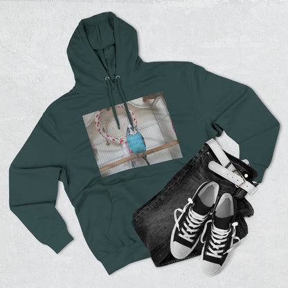 Bird Lover's Three-Panel Fleece Hoodie, Cozy Bird Sweatshirt, Pet Gift, Animal Lover Apparel, Cute Bird Design, Warm Winter Wear